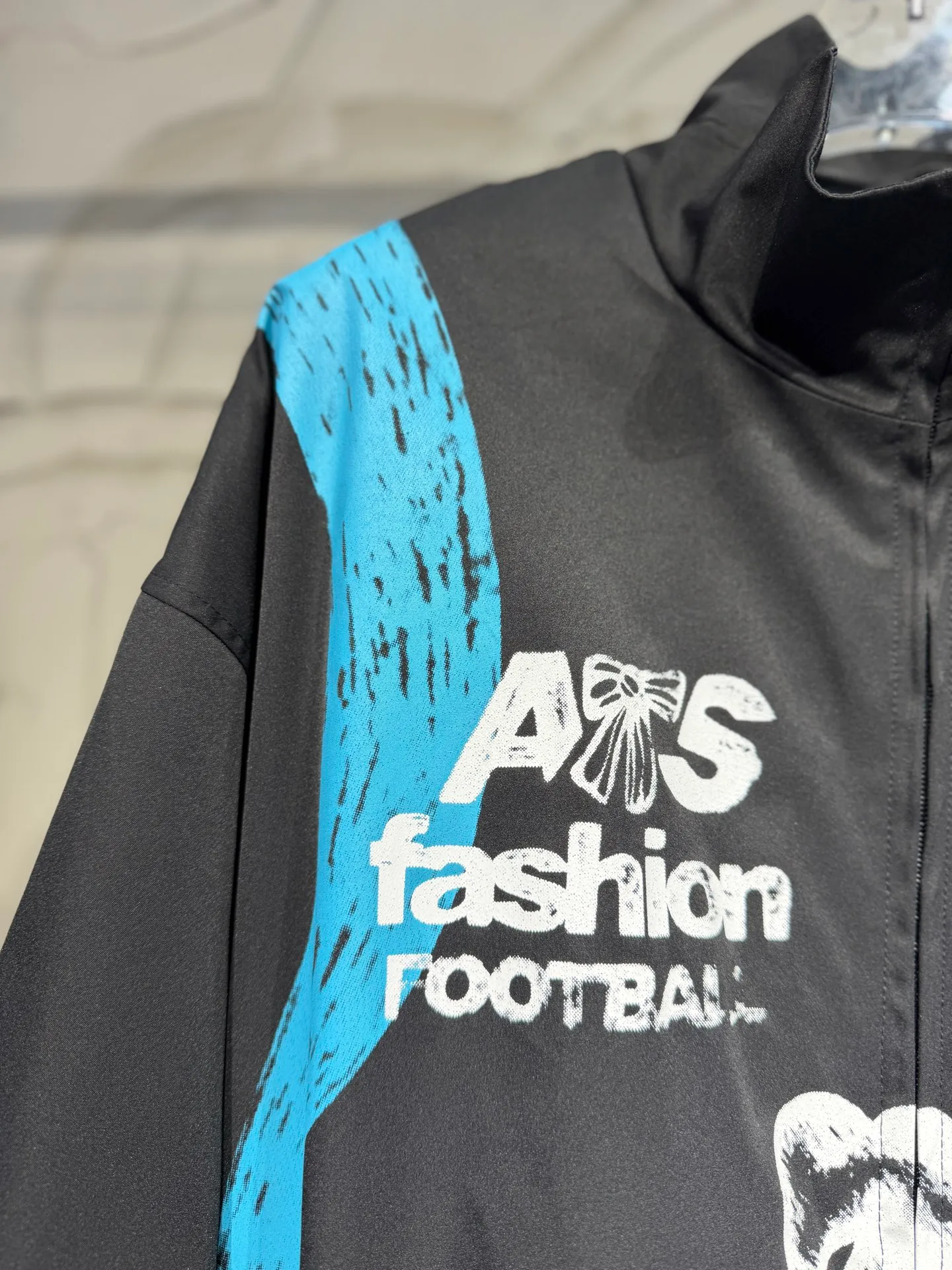 Acne studios World Cup Fashion Football Series Capsule Jacket Printed Jacket A capsule Series full of fun. Doodles, sketches and handwriting are all transformed into intentional designs. Imperfect lines and intuitive brushstrokes create a sense of reality, like a signed jersey or a message in the locker room. Each item carries a story, a memory, and a signature. Size: SML Color: Black, White